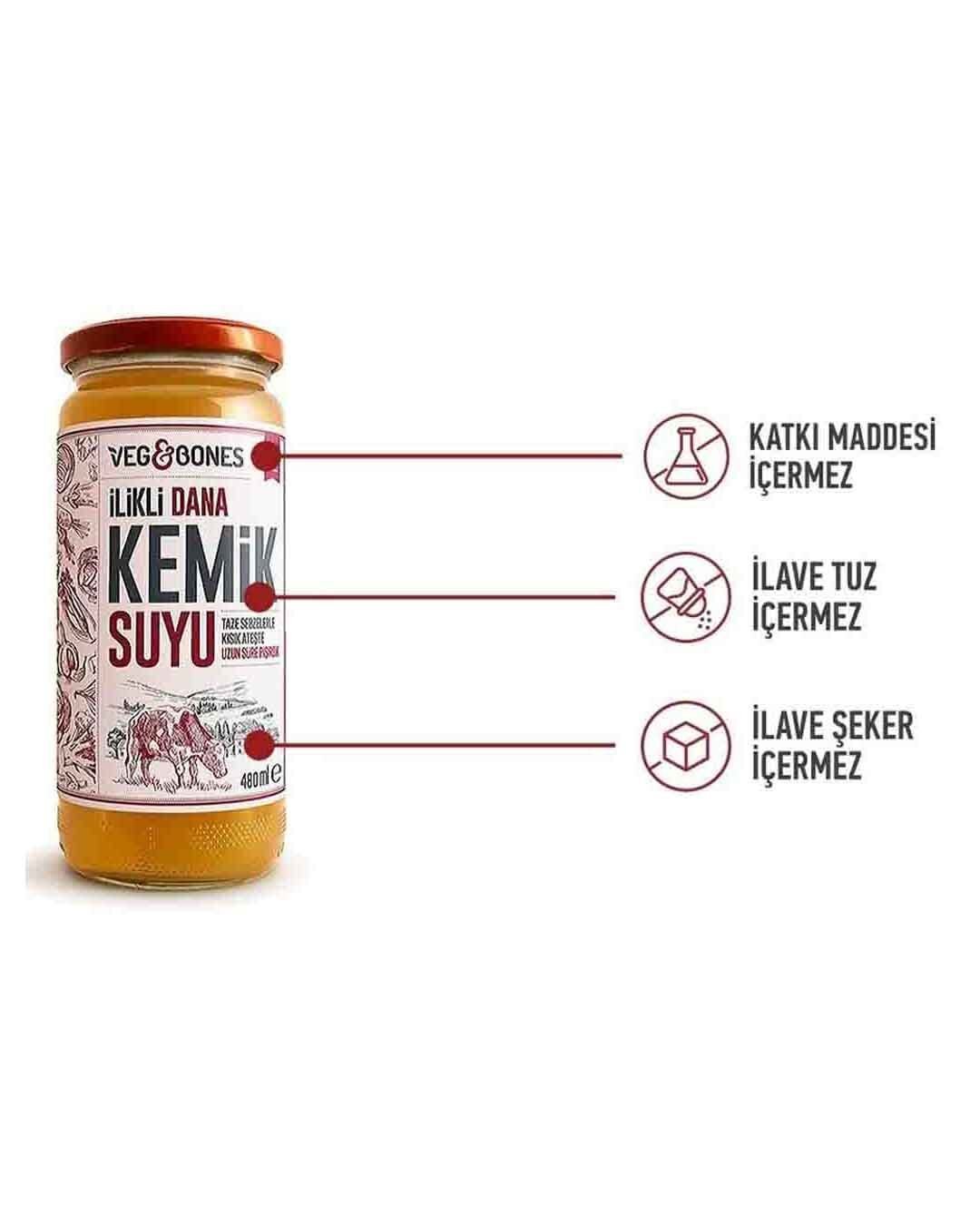 VEG&BONES İLİKLİ DANA KEMİK SUYU 480 ML