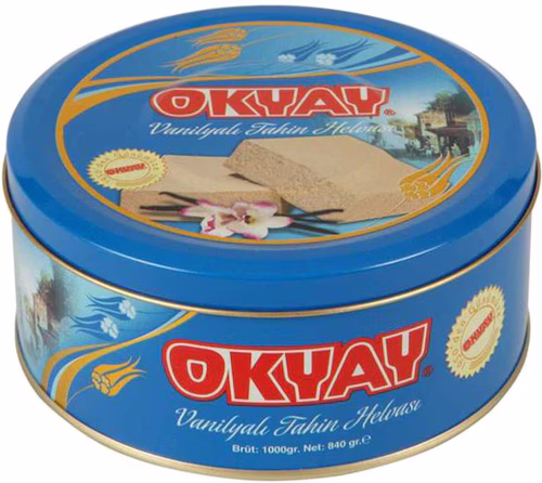 VANİLYALI TENEKE KUTU HELVA (OKYAY) 840 GR