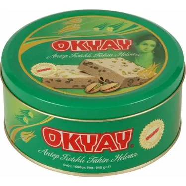 FISTIKLI TENEKE KUTU HELVA (OKYAY) 840 GR