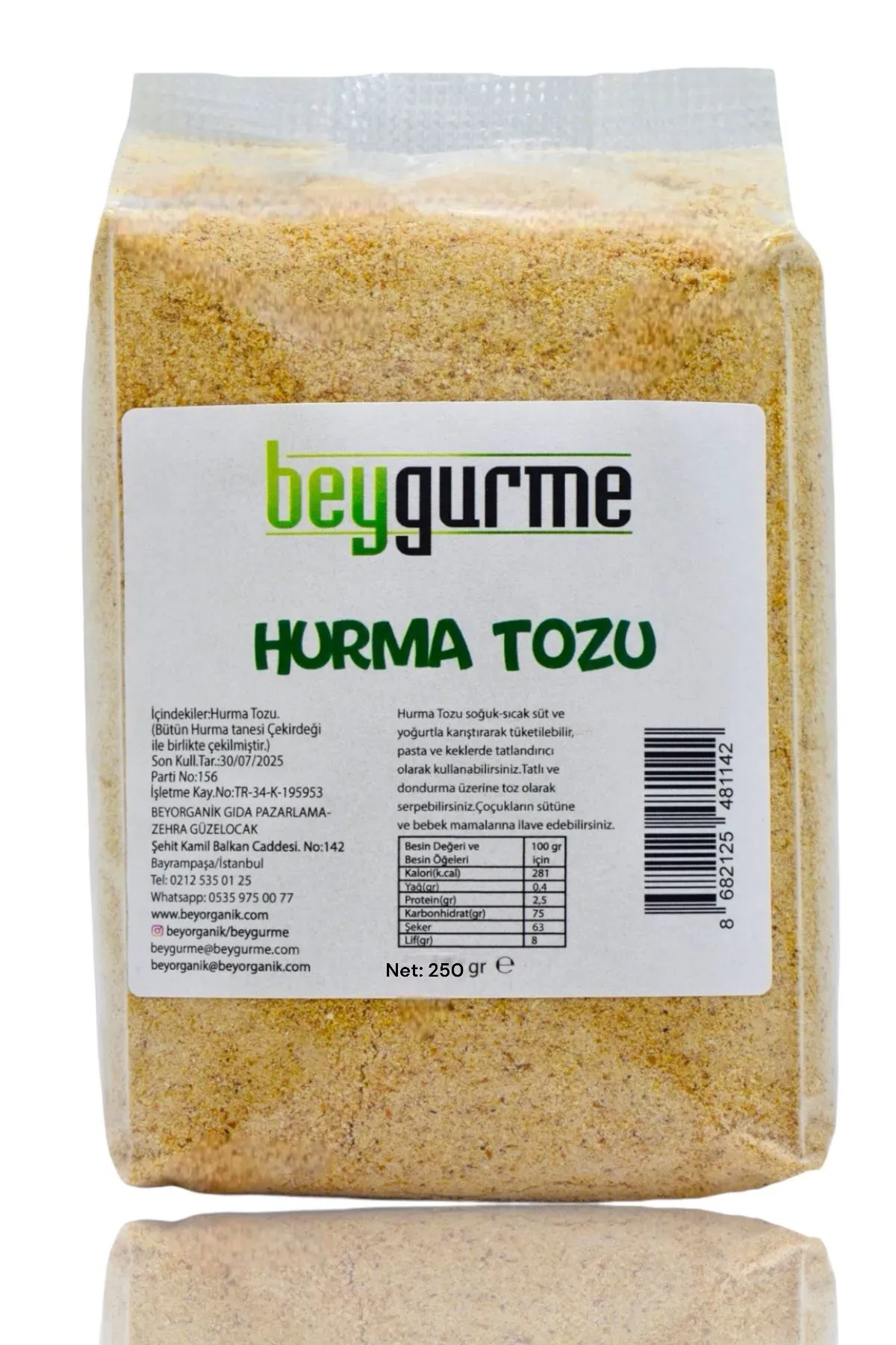 HURMA TOZU (BEYGURME) 250 GR