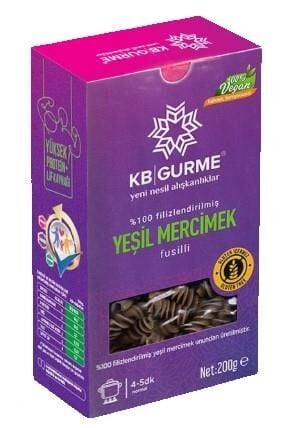 YEŞİL MERCİMEK MAKARNA FUSİLLİ (KB GURME) 200 GR