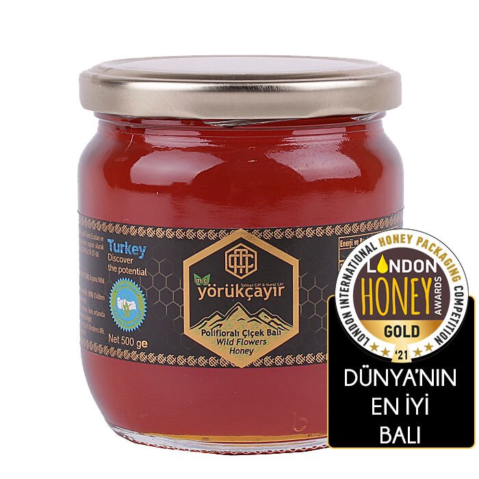YÖRÜKÇAYIR ÖDÜLLÜ ORGANİK POLİFLORALI SÜZME BAL 500 GR