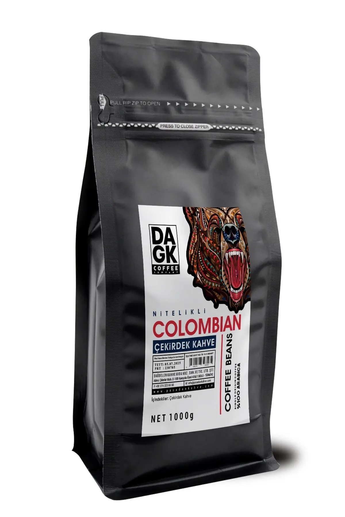 DAGK COLOMBİAN ÇEKİRDEK KAHVE 250 GR