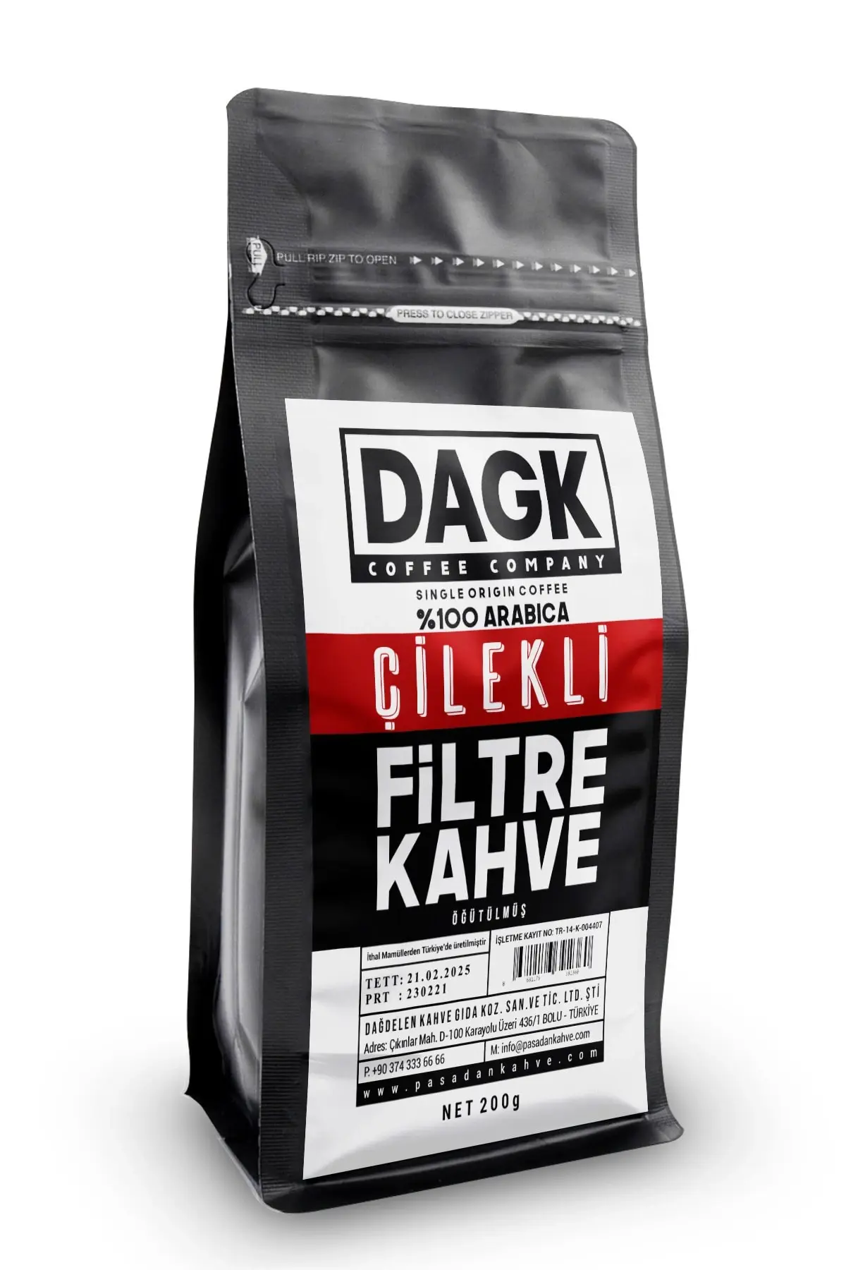 DAGK ÇİLEKLİ FİLTRE KAHVE 200 GR