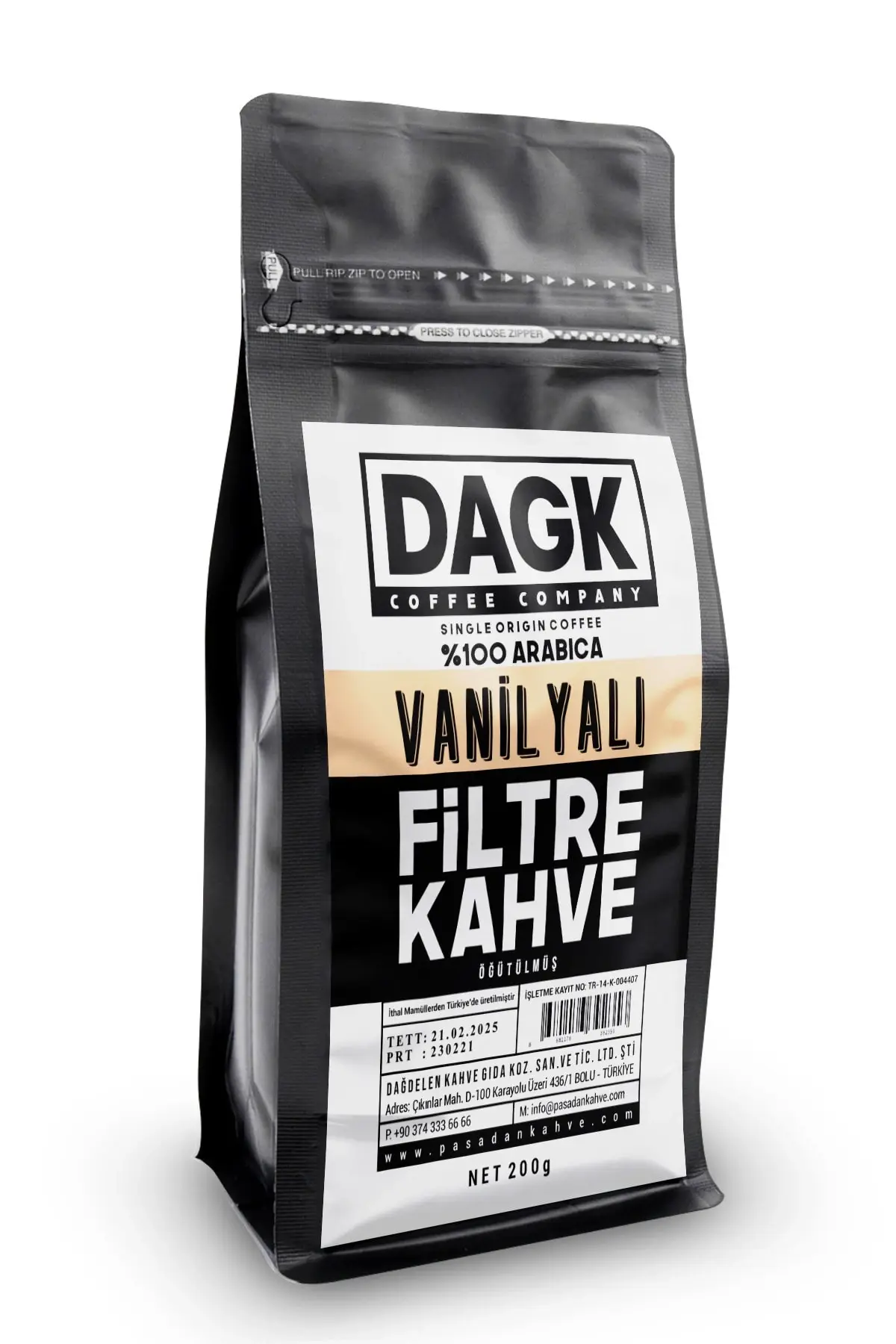 DAGK VANİLYALI FİLTRE KAHVE 200 GR