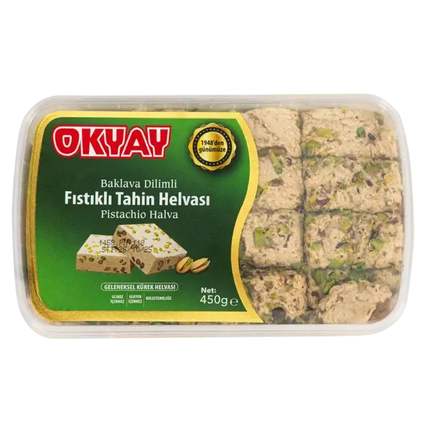 OKYAY FISTIKLI HELVA BAKLAVA DİLİM 450 GR