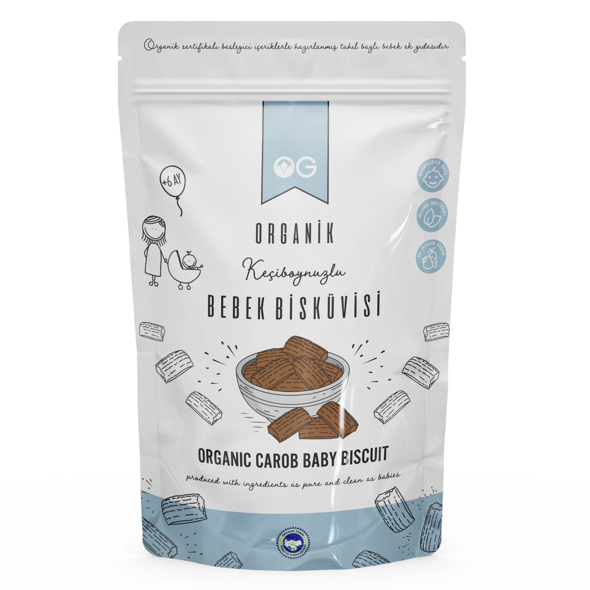 OG ORGANİK KEÇİBOYNUZLU BEBEK BİSKÜVİSİ 150 GR