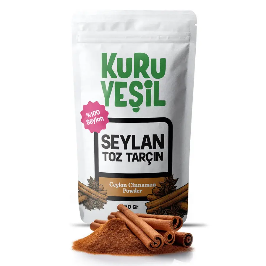 KURU YEŞİL SEYLAN TOZ TARÇIN 50 GR