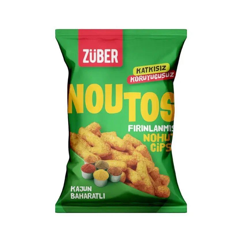ZÜBER NOUTOS BAHARATLI KAJUN NOHUT CİPSİ 55 GR