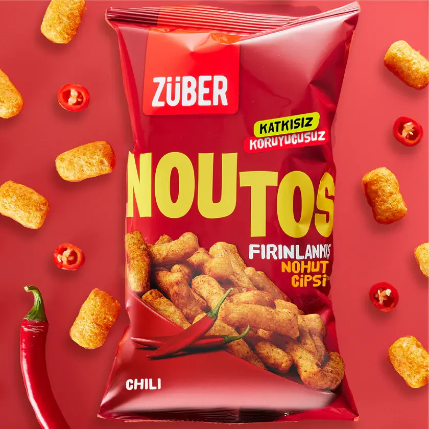 ZÜBER NOUTOS CHİLİ BAHARATLI NOHUT CİPSİ 55 GR