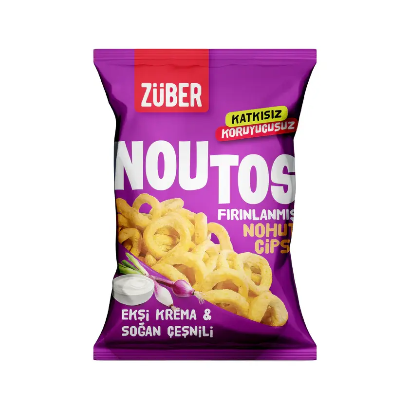 ZÜBER NOUTOS EKŞİ KREMA & SOĞAN ÇEŞNİLİ NOHUT CİPSİ 55 GR