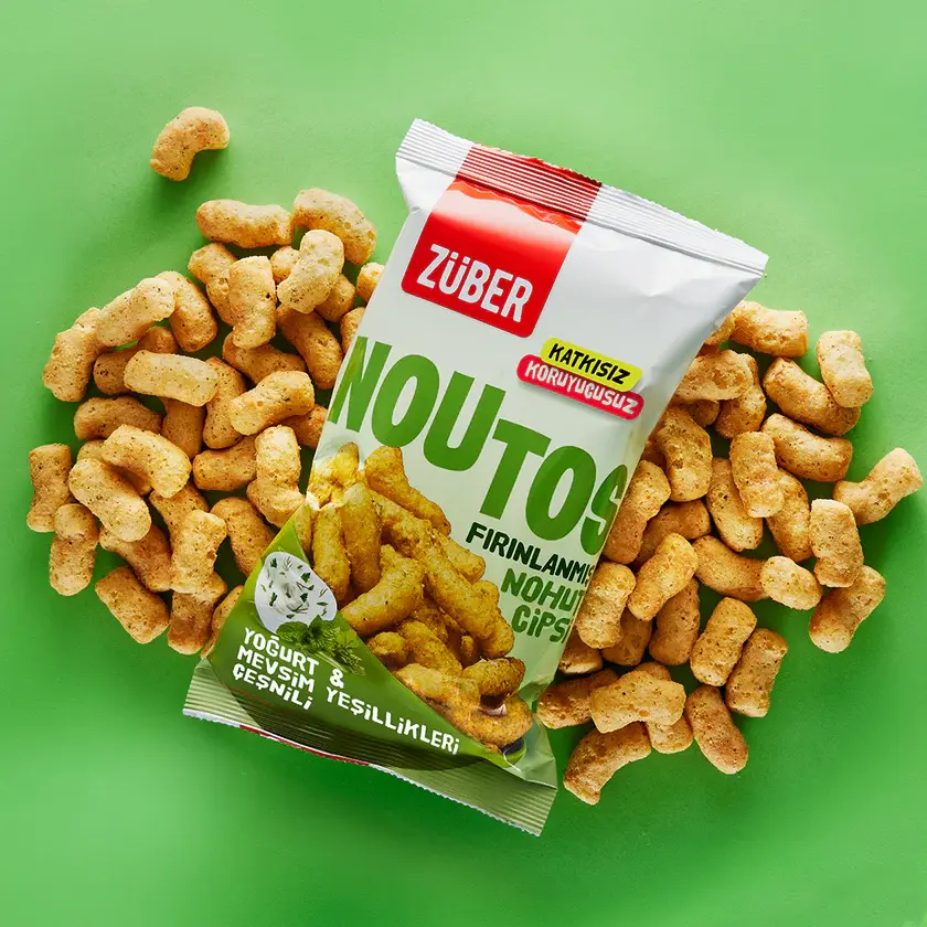 ZÜBER NOUTOS YOĞURT & MEVSİM YEŞİLLİKLERİ NOHUT CİPSİ 55 GR