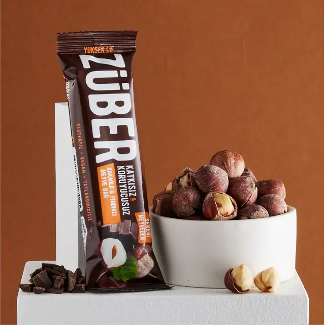 ZÜBER FINDIK KAKAOLU MEYVE BAR 40 GR