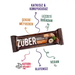 ZÜBER FINDIK KAKAOLU MEYVE BAR 40 GR