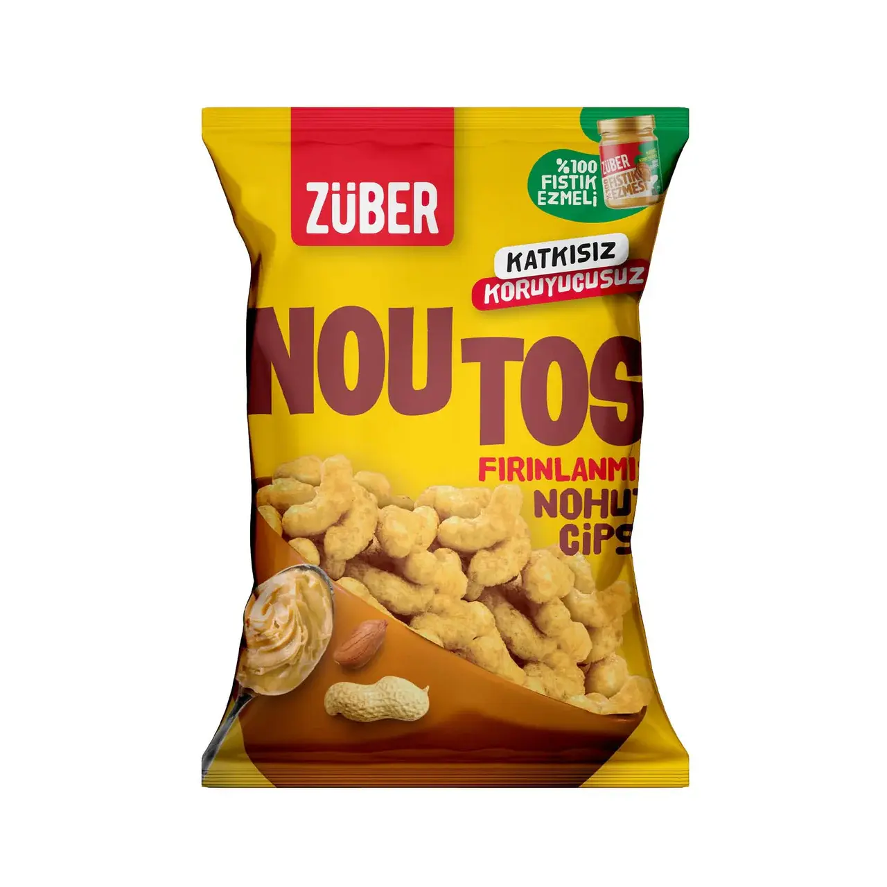 ZÜBER NOUTOS FISTIK EZMELİ NOHUT CİPSİ 55 GR